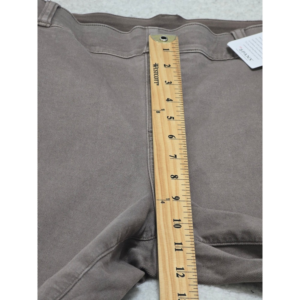 Spanx Stretch Twill Cropped Wide Leg Pants Smoke Gray Petite Large 20312Q NWT - Picture 10 of 13